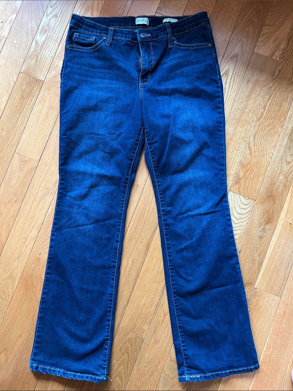 Wonderly Women's Dark Blue Stretch Bootcut Jeans